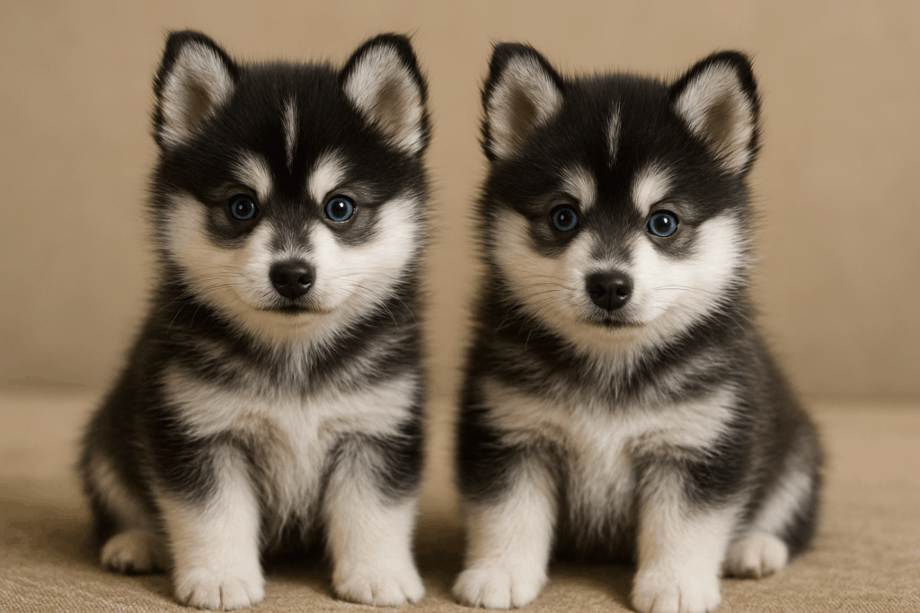 Filhotes de Pomsky