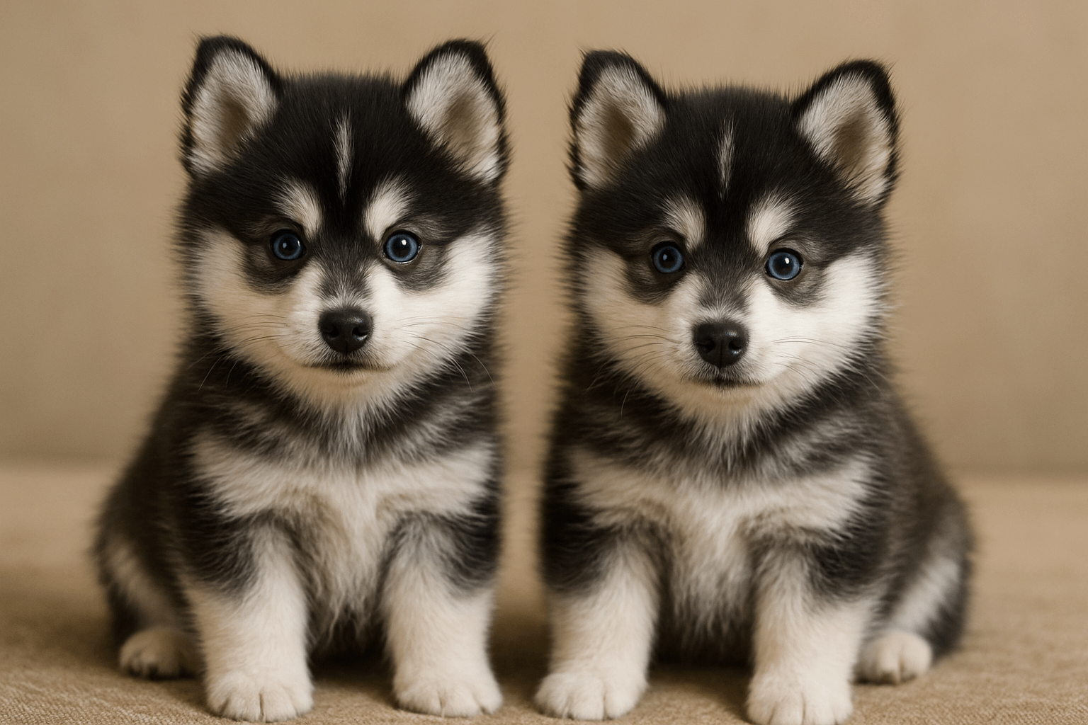 Filhotes de Pomsky